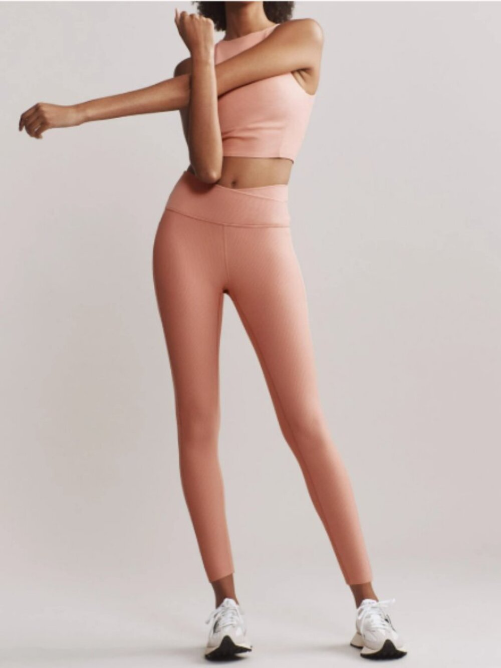 RHONE Ripple 7/8 Pocket Legging Cameo Pink Size Medium
